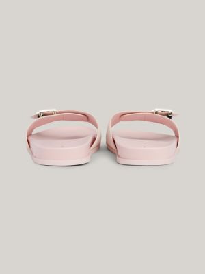 TH Monogram Wildledersandale mit Schnalle | Rosa | Tommy Hilfiger