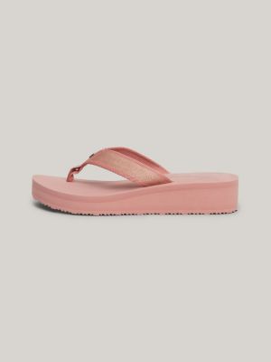 Tommy hilfiger pink flip on sale flops