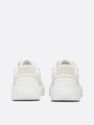 Sport Casual Chunky Leather Runner Trainers | White | Tommy Hilfiger