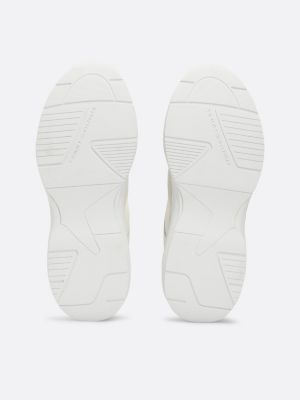 Sport Casual Chunky Leather Runner Trainers | White | Tommy Hilfiger