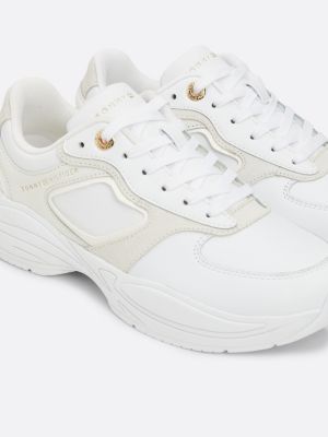 zapatillas deportivas con suela gruesa blanco de mujeres tommy hilfiger