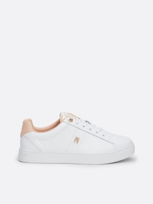 Leather Foxing Flatform Trainers | White | Tommy Hilfiger