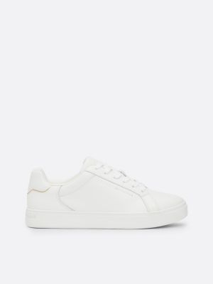 zapatillas de tenis en piel white de mujeres tommy hilfiger