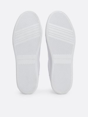 baskets essential à bande emblématique blanc pour femmes tommy hilfiger
