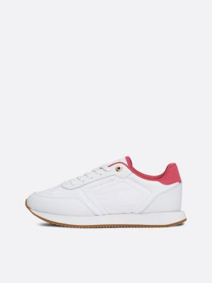 weiß color-pop runner-sneaker aus leder für damen - tommy hilfiger