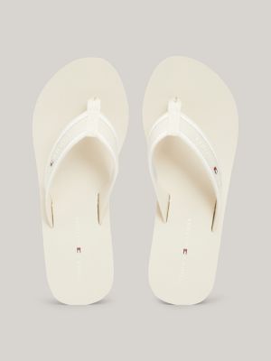 Logo Wedge Heel Flip-Flops | Beige | Tommy Hilfiger