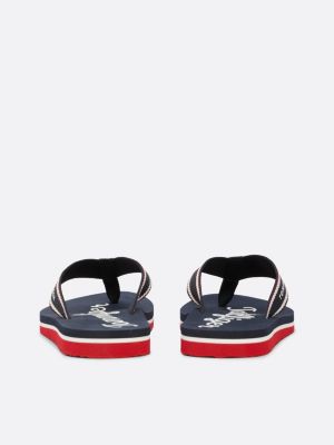 sandali infradito con logo grafico blu da donne tommy hilfiger