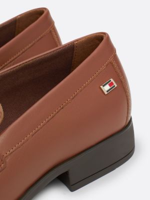 Utility Loafer aus Leder mit klassischer Flag Braun Tommy Hilfiger