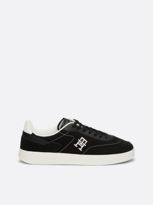 zapatillas heritage con texturas mixtas negro de mujeres tommy hilfiger