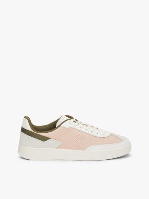 Heritage Mixed Texture Trainers | Pink | Tommy Hilfiger