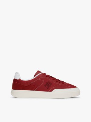 zapatillas heritage con texturas mixtas red de mujeres tommy hilfiger