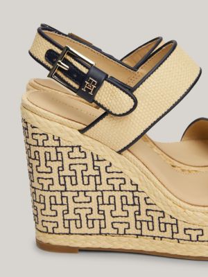 Tommy hilfiger hot sale raffia wedge