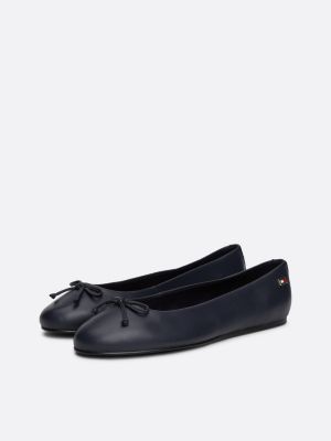 ballerine con fiocco e bandierina smaltata blu da donne tommy hilfiger