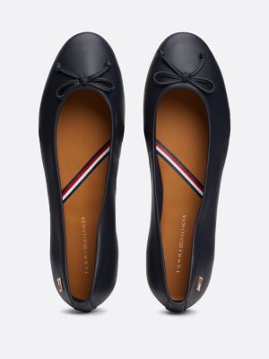 ballerine con fiocco e bandierina smaltata blu da donne tommy hilfiger