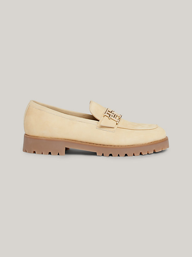 Nubuck Leather Cleat Boat Shoes | Beige | Tommy Hilfiger