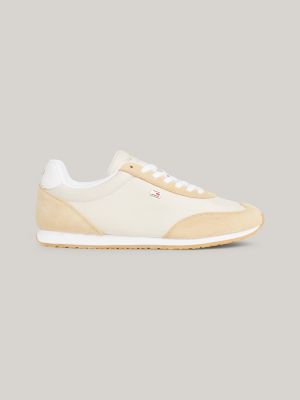 Heritage Suede Flag Runner Trainers Beige Tommy Hilfiger