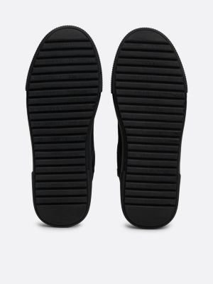 schwarz sneaker aus wildleder mit warmem innenfutter für damen - tommy hilfiger
