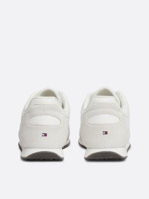 weiß heritage runner-sneaker aus leder für damen - tommy hilfiger