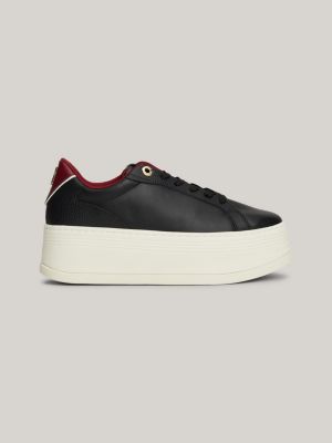 Leather platform trainers online