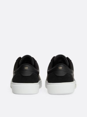 sneakers sportive in pelle nero da donne tommy hilfiger