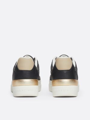 czarny buty sportowe na grubej podeszwie dla kobiety - tommy hilfiger