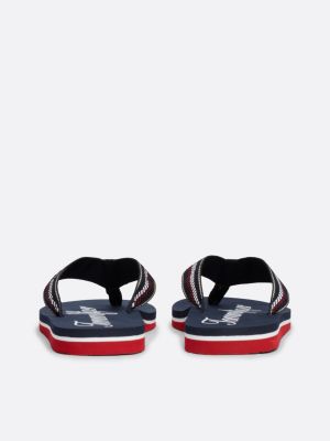tongs à bride emblématique bleu pour femmes tommy hilfiger