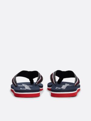 sandali infradito con fascette iconiche blu da donne tommy hilfiger