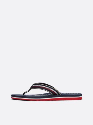 sandali infradito con fascette iconiche blu da donne tommy hilfiger