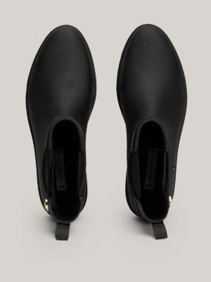 bottines de pluie en caoutchouc à clou noir pour femmes tommy hilfiger