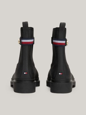 black stud rubber cleat rain boots for women tommy hilfiger