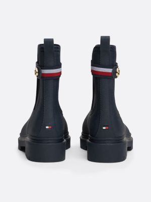 blue stud rubber cleat rain boots for women tommy hilfiger