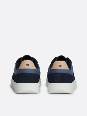 blau heritage court-sneaker aus wildleder für damen - tommy hilfiger