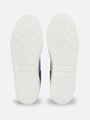 blau heritage court-sneaker aus wildleder für damen - tommy hilfiger