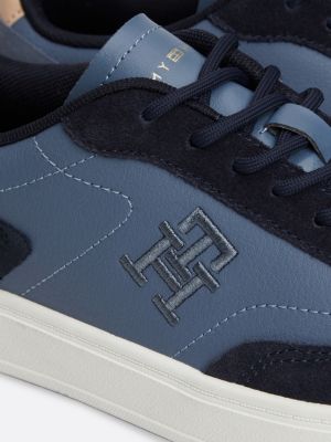 blau heritage court-sneaker aus wildleder für damen - tommy hilfiger