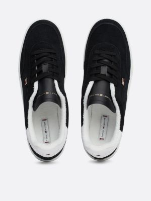 zapatillas heritage con logo esmaltado negro de mujeres tommy hilfiger