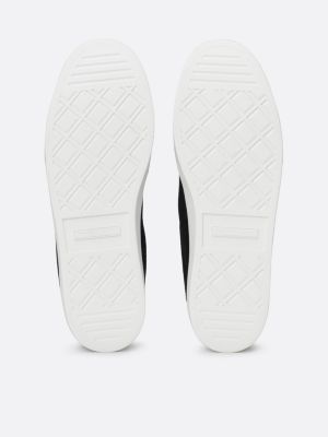 zapatillas heritage con logo esmaltado negro de mujeres tommy hilfiger