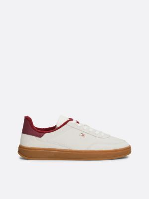 zapatillas heritage con logo esmaltado white de mujeres tommy hilfiger