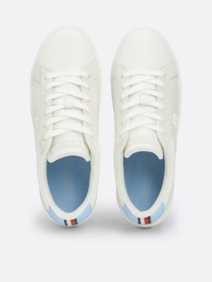 baskets compensées casual blanc pour femmes tommy hilfiger