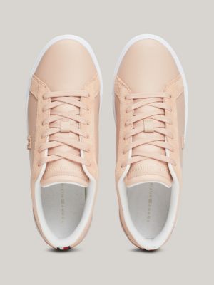 sneakers sportive casual con suola alta rosa da donne tommy hilfiger