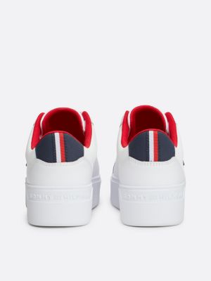 sneakers sportive casual con suola alta bianco da donne tommy hilfiger