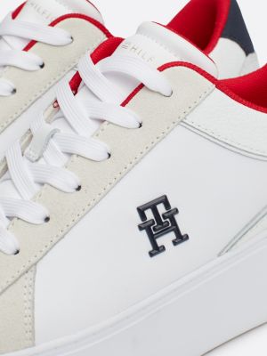 sneakers sportive casual con suola alta bianco da donne tommy hilfiger