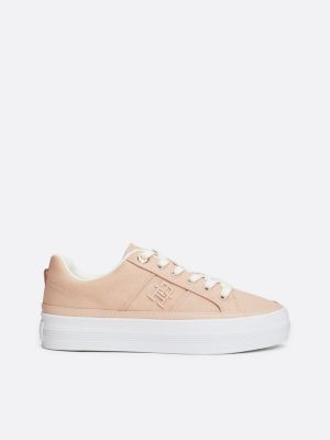 Casual Canvas Platform Trainers | Pink | Tommy Hilfiger