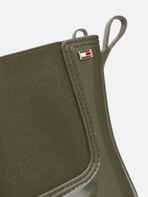 green patent cleat rain boots for women tommy hilfiger