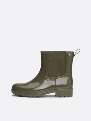 green patent cleat rain boots for women tommy hilfiger