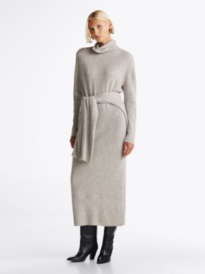 bottes mi-mollet en cuir à talon cubain noir pour femmes tommy hilfiger