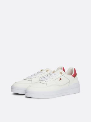 white enamel flag basketball trainers for women tommy hilfiger