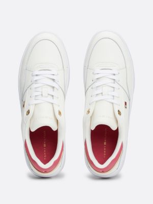 white enamel flag basketball trainers for women tommy hilfiger