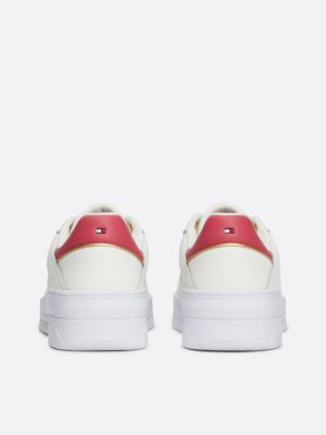 white enamel flag basketball trainers for women tommy hilfiger