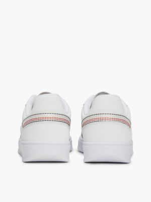 sneakers heritage global stripe con cuciture bianco da donne tommy hilfiger