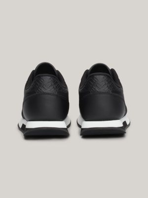 black essential runner trainers for women tommy hilfiger